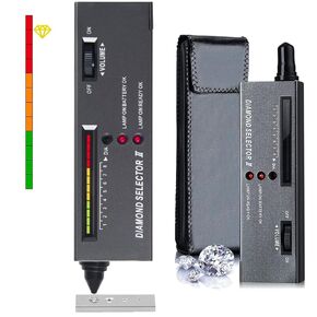 Diamond Tester Diamond Accuracy Diamond Tester Pen ، حماية البيئة 9 فولت ، محدد الماس المهني للمبتدئين المبتدئين والخبير ، عداد الموصلية الحرارية (اختبار الماس)