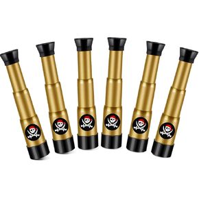 6 PCS Tilesplate Pirate Telescopes for Kids قابل للتعديل القابل للتعديل القابل للقرصنة spyglass لعيد ميلاد لوازم الحفلات مستلزمات الأزياء (البرونزية)