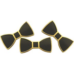 رواية Merk Tie & Bowtie - دبوس صجر عيد الأب ، دبوس القبعة وربطة عنق - مع مرة أخرى