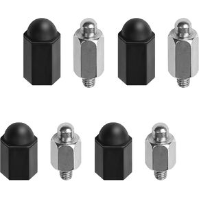 PaiPaitek Shock Collar Prongs Replacement, Contact Points Replacement Part for Dog Training Collar with Conductive Rubber Caps - Reduces Irritation and Skin Sensitivities (8 Pieces)