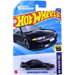 Hot Wheels Nissan Skyline GT-R (BNR32) ، وقت شاشة HW الأسود والسريع والغضب 2/10