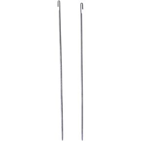 2pcs مجموعة إبر الديكور الصلب - خطافات الكروشيه حبة المعادن مع threader الخشبية | أدوات صنع المجوهرات المتينة لأعمال الخرز ، وصياغة الإكسسوارات اليدوية الدقيقة