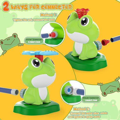 2-in-1 Water Sprinkler Baseball Toy for Kids Outdoor Play, 360° Rotating Spray and 2 Sprinkler Heads for Splashing and T-Ball Games, Toddler Summer Backyard Lawn Activities for Boys Girls Ages 3+ in Saudi Arabia
