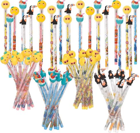 48 Pieces Cute Stackable Pencils stacking Cartoon Theme Pencil Translucent Multi Point Push Fun Pencils. (Capybara) in Kuwait