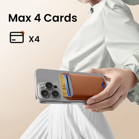 Magnetic Phone Wallet, Mag safe Wallet with Minimalist Pocket Cards Sleeve, Slim RFID Blocking Mag safe Card Holder for Back of iPhone 15/14/13/12, CFBlack in Saudi Arabia