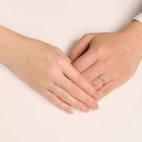 Meissa Intertwined Couples Rings for Men Women Infinity Engagement Rings for Couples Open Back Wedding Rings Handmade Bridal Jewelry, Set of Two Rings in Kuwait