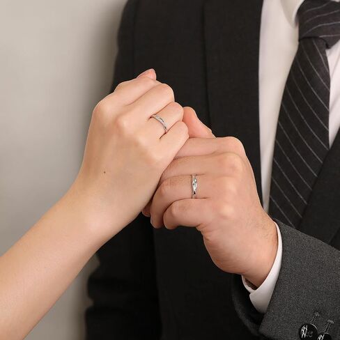 Meissa Intertwined Couples Rings for Men Women Infinity Engagement Rings for Couples Open Back Wedding Rings Handmade Bridal Jewelry, Set of Two Rings in Kuwait