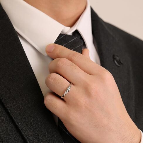 Meissa Intertwined Couples Rings for Men Women Infinity Engagement Rings for Couples Open Back Wedding Rings Handmade Bridal Jewelry, Set of Two Rings in Kuwait