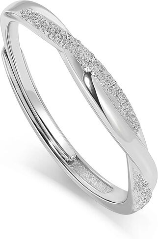 Meissa Intertwined Couples Rings for Men Women Infinity Engagement Rings for Couples Open Back Wedding Rings Handmade Bridal Jewelry, Set of Two Rings in Saudi Arabia