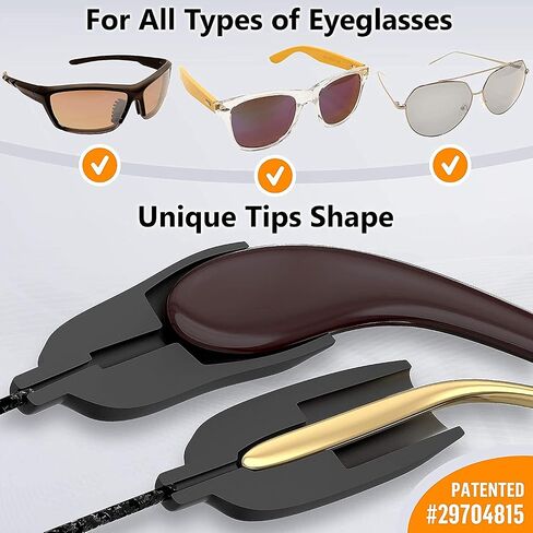 SIGONNA Glasses Strap String Holder - No Tail Eyeglasses Strap Holders - Eye Glasses Chain - Wired Eyeglass Chains for Women - 13" Glasses Lanyard Men Cord - 2 Pcs in Saudi Arabia