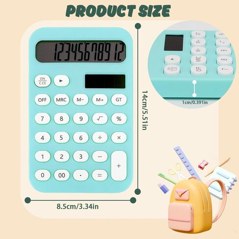 Basic Calculator,Small Calculator,Cute Calculator,Solar Calculator,Mini Calculator,Simple Calculator,Calculators Desktop,Desk Calculator,Mechanical Calculator,School Calculator,Pocket Calculator White in Saudi Arabia