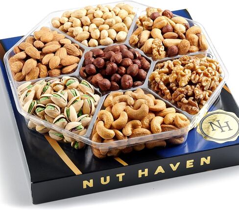Mothers Day Nuts Gift Basket - Assortment of Sweet & Roasted Salted Gourmet Nuts - Assorted Food Gift Box for Mom, Dad, Her, Him, Mothers Day, Fathers Day, Family, Sympathy, Men & Women. in Saudi Arabia