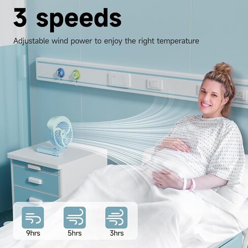 HandFan Personal Misting Fan, 55ml Large Water Tank, Poratable Handheld Rechargeable Mister Fan, Battery Operated Mist Fan, 180°Foldable, 3 Speeds, for Travel, Beach, Outdoors(Green) in Kuwait