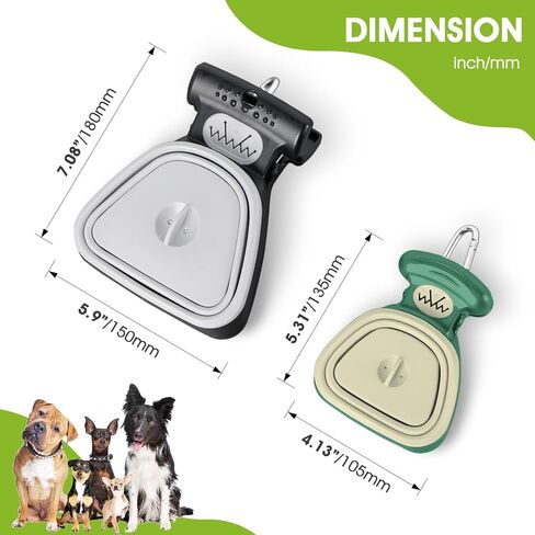 SUPERDESIGN Dog Pooper Scooper, Pooper Scooper for Small and Large Dogs, Dog Poop Scooper for Yard, Pooper Scooper with Bag Attachment and Leash Clip, Ideal for Walks, Travel and Camping (Large,Black) in Kuwait