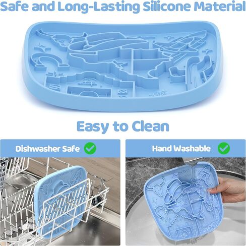 Silicone Lick Mat for Dogs,Rich and Innovative Textured Dog Food Mat,Slow Feeder Dog Mat for All Breed Dogs, Ideal Size to Hold 3 Cups of Variety Food,Dishwasher Safe,Purple in Saudi Arabia