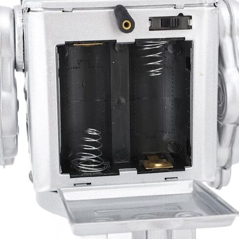 Retro Tin Robot Toy, Walking & Rotating Gun Fire Sound Exquisite Manual Craft Material (Blue) in Saudi Arabia
