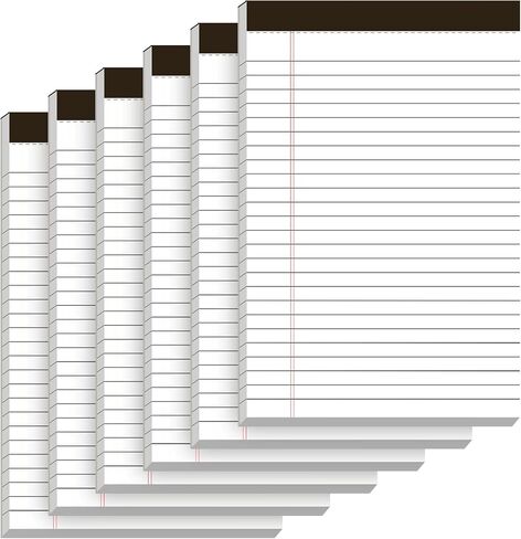 5 "× 8" منصات الملاحظة 6 حزمة من الفوط القانونية الضيقة المفترسة المحكومة مع المفترات المثقبة 30 ورقة منصات الكتابة الصغيرة 21 رطل ورقة الجودة القانونية مثالية للمنزل أو المكتب أو الاستخدام المدرسي in Kuwait