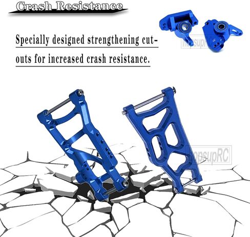 RC Stainless Steel Drive Shaft CVD Axles Upgrades Part for 1/10 Rustler/Stampede VXL 2WD,Alloy Suspension A Arm,Aluminum Caster Block & Steering Blocks & Rear Stub Carriers,Navy Blue in Kuwait