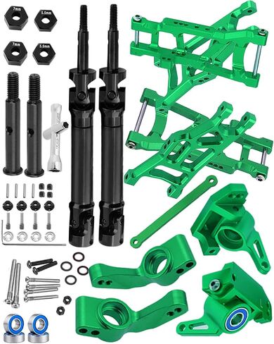 RC Stainless Steel Drive Shaft CVD Axles Upgrades Part for 1/10 Rustler/Stampede VXL 2WD,Alloy Suspension A Arm,Aluminum Caster Block & Steering Blocks & Rear Stub Carriers,Navy Blue in Kuwait
