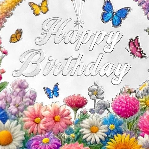 Vintage Floral Happy Birthday Coin | Double-Side Commemorative Lucky Coin with Vintage Floral and Cake | Happy Birthday Presents for Men & Women in Kuwait