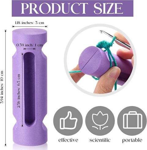 Threlaco 1 Pack Circle Crochet Tool 4 inch All Yarn Sives Circle Corchet Tool Mool Like Cown Cowning Circle Stitch Yarn Tension Telect and Guide Guide Tool حامل الكروشيه للمبتدئين (الأرجواني) in Kuwait