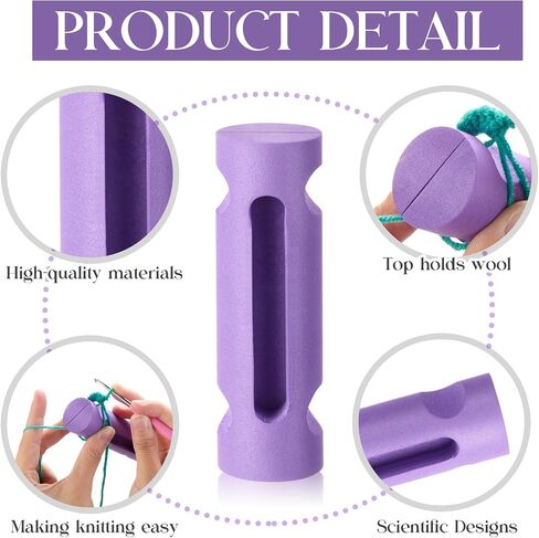 Threlaco 1 Pack Circle Crochet Tool 4 inch All Yarn Sives Circle Corchet Tool Mool Like Cown Cowning Circle Stitch Yarn Tension Telect and Guide Guide Tool حامل الكروشيه للمبتدئين (الأرجواني) in Kuwait