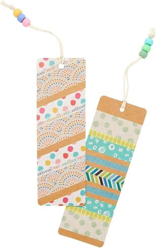 Juvale 300 Pack Bulk Blank Bookmarks to Decorate, White Plain Cardstock Page Markers with Hole for Gift Tags, Price Hanging Labels, DIY Art and Craft Projects (6 x 2 Inch) in Saudi Arabia