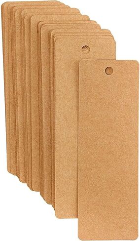Juvale 300 Pack Bulk Blank Bookmarks to Decorate, White Plain Cardstock Page Markers with Hole for Gift Tags, Price Hanging Labels, DIY Art and Craft Projects (6 x 2 Inch) in Saudi Arabia