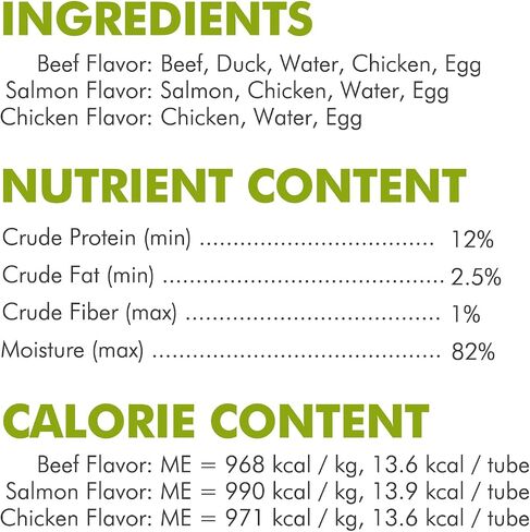 High Meat Content Lickable Wet Cat Treats, Healthy Squeezable Soft Puree Cat Snacks - 0.5 Ounces Each Tube, 20 Tubes in Kuwait