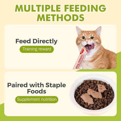 High Meat Content Lickable Wet Cat Treats, Healthy Squeezable Soft Puree Cat Snacks - 0.5 Ounces Each Tube, 20 Tubes in Kuwait