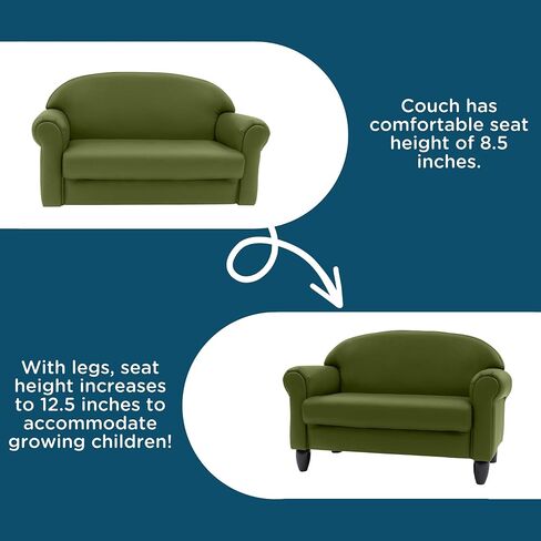 Children's Factory As We Grow Chair and Couch, Flexible Seating for Daycare or Preschool, Kids Reading Couch, Playroom Furniture, Sage in Saudi Arabia