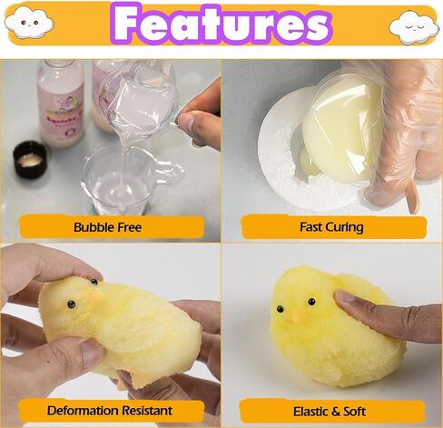 FUNSHOWCASE Taba Squishy Maker Big Chick Silicone Mold+Gel+Kits Fufu Squish Making Pack in Saudi Arabia