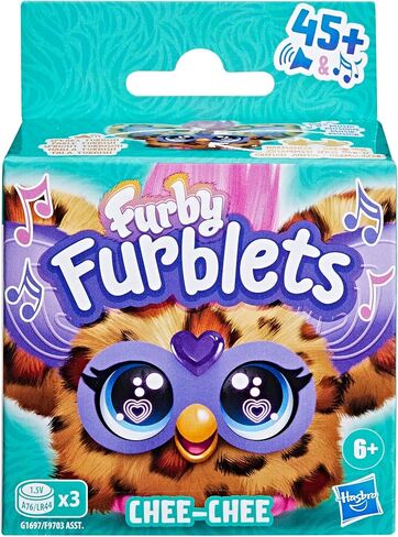 Furby Furblets Ty-Bee Mini Friend, Electronic Plush Toys for Girls & Boys 6+, Orange Tiger, Speaks Furbish & Plays Music, Series 4 in Saudi Arabia