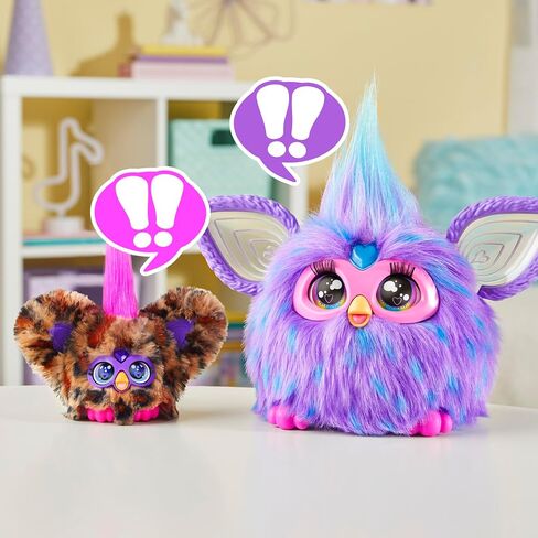 Furby Furblets Ty-Bee Mini Friend, Electronic Plush Toys for Girls & Boys 6+, Orange Tiger, Speaks Furbish & Plays Music, Series 4 in Saudi Arabia