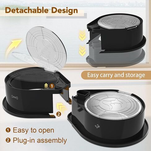 Stainless Steel Dog Bowl Set with Lids, 304 Metal Dual Food & Water Bowls for Dogs & Cats, Large Capacity Pet Feeder with Cover Keeps Food Fresh, Anti-Skid Dog Dish for Small/Medium/Large Pets in Saudi Arabia