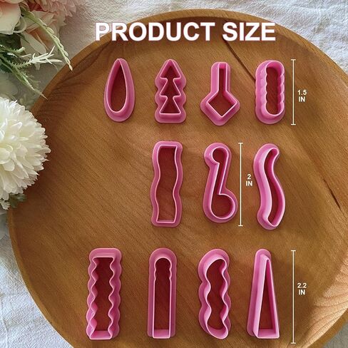 LEISEMK Mini Polymer Clay Cutters, 10 Shapes Floral & Leaf & Butterfly & Heart Shape Clay Earrings Cutters, Micro Clay Cutters for Polymer Clay Jewelry Making (10Pcs Mini Cutters) in Saudi Arabia