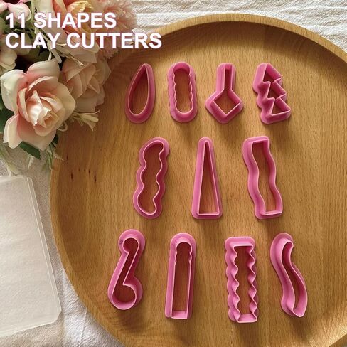 LEISEMK Mini Polymer Clay Cutters, 10 Shapes Floral & Leaf & Butterfly & Heart Shape Clay Earrings Cutters, Micro Clay Cutters for Polymer Clay Jewelry Making (10Pcs Mini Cutters) in Saudi Arabia