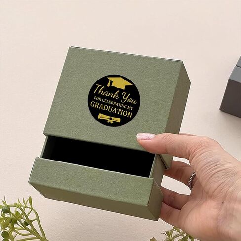 2025 Graduation Stickers - 108 Pcs Graduation Decoration 2025 for Party Supplies, Diploma Cap, Yearbook - Waterproof Vinyl Gift Labels Gold in Saudi Arabia