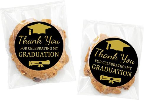 2025 Graduation Stickers - 108 Pcs Graduation Decoration 2025 for Party Supplies, Diploma Cap, Yearbook - Waterproof Vinyl Gift Labels Gold in Saudi Arabia