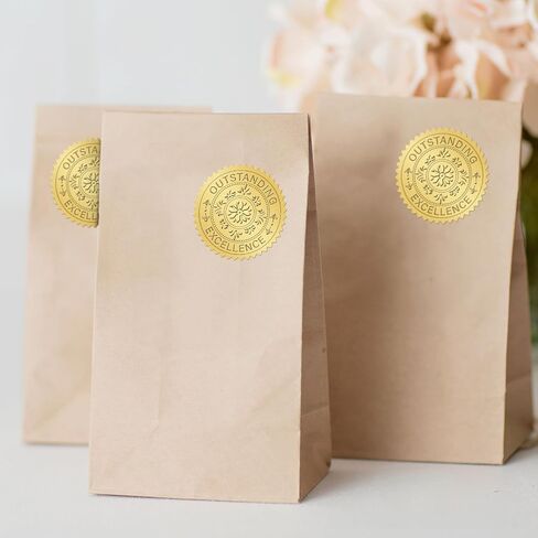 Anwyll Gold Seals ملصقات للشهادة - 2in 100pcs رقائق منقوشة التميز المتميز ملصق جائزة ملصقات الذهب المعدني الذهب ملصقات ملصقات لدبلوم الشهادة in Kuwait
