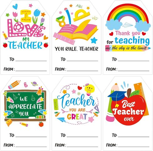 180 Pcs Teacher Appreciation Stickers Thank You Teacher Labels Stickers Self-Adhesive Teachers Day Gift Tags for Envelope Seals Gifts Cards Wrap Presents Boxes Decorations (Teacher-2) in Saudi Arabia