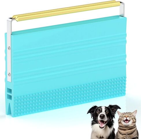 Pet Hair Remover for Car – 2-in-1 Reusable Scraper & Lint Brush for Dog and Cat Fur, Portable Hair Removal Tool for Auto Detailing, Clothes, Furniture, Carpets & Fabric Orange in Kuwait