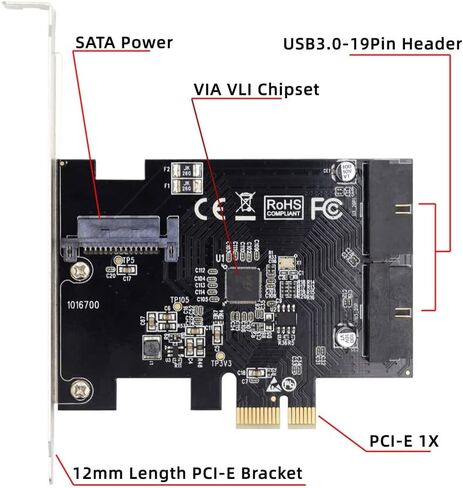 Xiwai 20Gbps USB 3.2 Gen2 Type-C USB-C to PCI-E 4X Express Card Adapter for Desktop Motherboard in Saudi Arabia