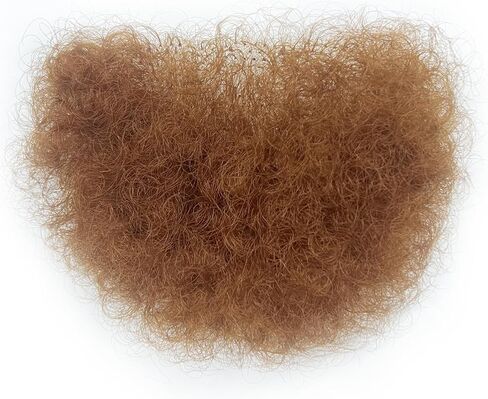 Fake Private Hair, Invisible Realistic Biniki Body Hair, Handmade full Lace Fake chest hair mustache for Men and Women (Dark Brown) in Kuwait