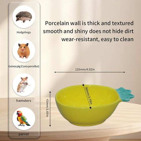 Small Guinea Pig Food Bowl Strawberry-Shaped Cute Ceramic Hamster Water Bowl Ferret Rat Chinchilla Rabbit Feeding Dish Young Animal Feeder(Pink) in Saudi Arabia