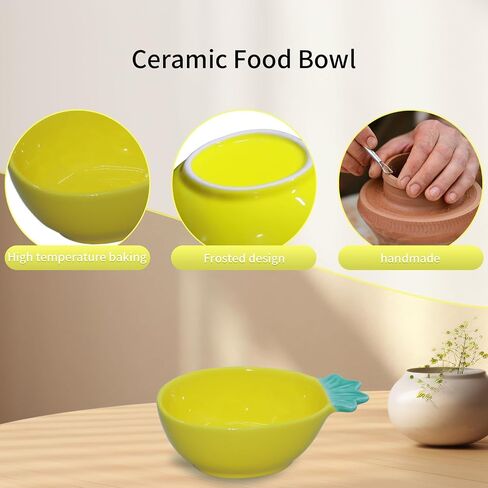 Small Guinea Pig Food Bowl Strawberry-Shaped Cute Ceramic Hamster Water Bowl Ferret Rat Chinchilla Rabbit Feeding Dish Young Animal Feeder(Pink) in Saudi Arabia