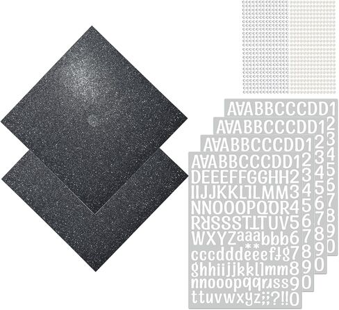 Graduation Cap Decorations Black Glitter Paper Self Adhesive Pearl Diamond Strips Alphabet Letter Stickers for Grad Cap Topper DIY in Kuwait