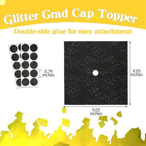 10 قطع التخرج غطاء التخرج زخرفة فارغة Glitter Cap Topper Glitter Alphabet ملصقات رسائل الأحجار الكريمة ملصقات لوحات Cap Decor in Kuwait