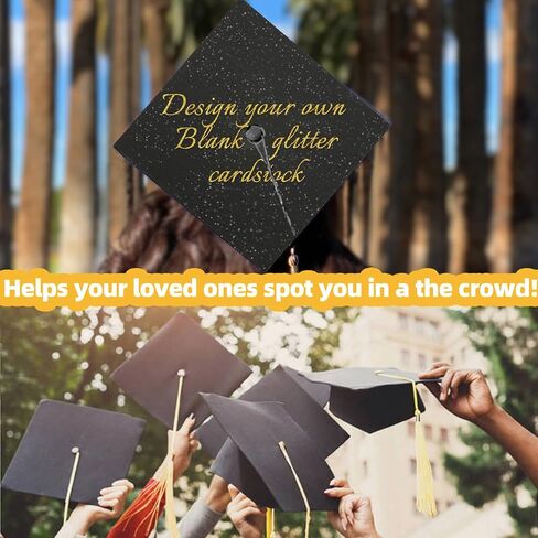 10 قطع التخرج غطاء التخرج زخرفة فارغة Glitter Cap Topper Glitter Alphabet ملصقات رسائل الأحجار الكريمة ملصقات لوحات Cap Decor in Kuwait