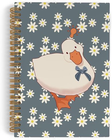 Duck Spiral Notebook, Just a Girl Who Loves Ducks Journal Notebook, Duck Lovers Gifts, Cute Duck Notebooks for School Work, Girly Duck Office Supplies Gifts for Teen Girls Women, 5.5x8.3 Inch in Kuwait
